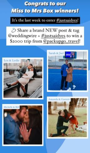 #JustSaidYes? 💍 Share for a chance to win prizes from Pack Up + Go and Miss to Mrs. Box! 6