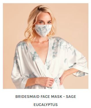 Dusty blue bridesmaid masks 2