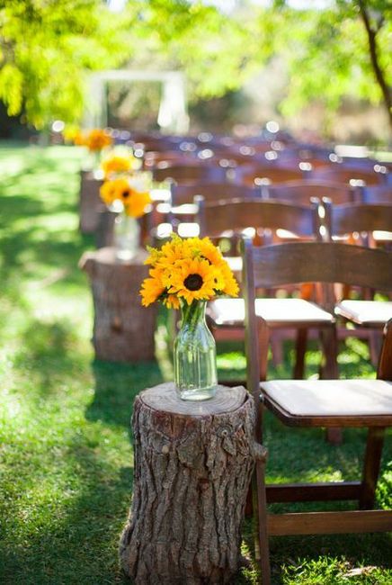 Renewal of vows - DIY Sunflower Decorations 4