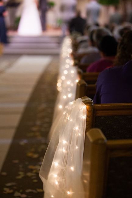 String lights for ceremony aisle 8
