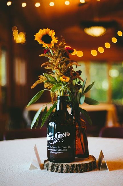 Growlers or lanterns or both centerpieces 2