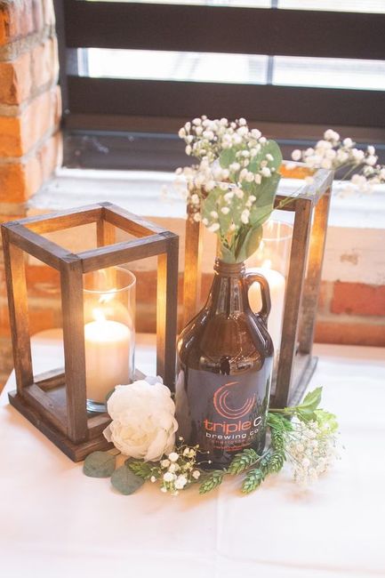 Growlers or lanterns or both centerpieces 5