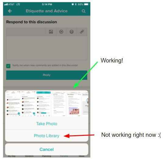 App Photo Upload Issue