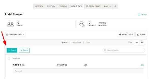 Add Guest to Additional Events