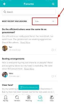 App - Sort Forum Discussions