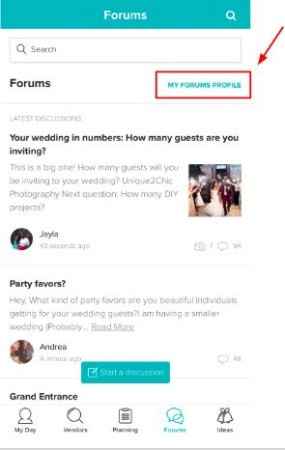 App - My Forums Profile