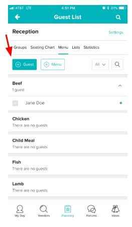 Add Guests on the App