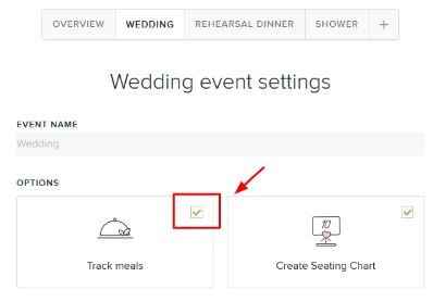 Guest List: Track Meals
