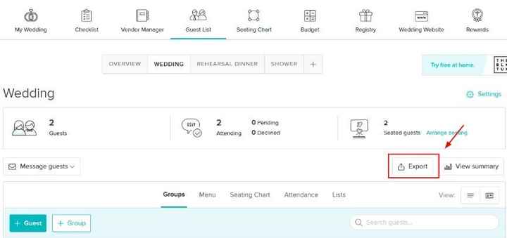 How to Export Guest List