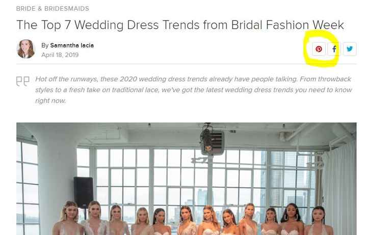 Save WeddingWire Ideas Inspiration Article to Pinterest