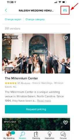 iOS App - Venue Search Filters