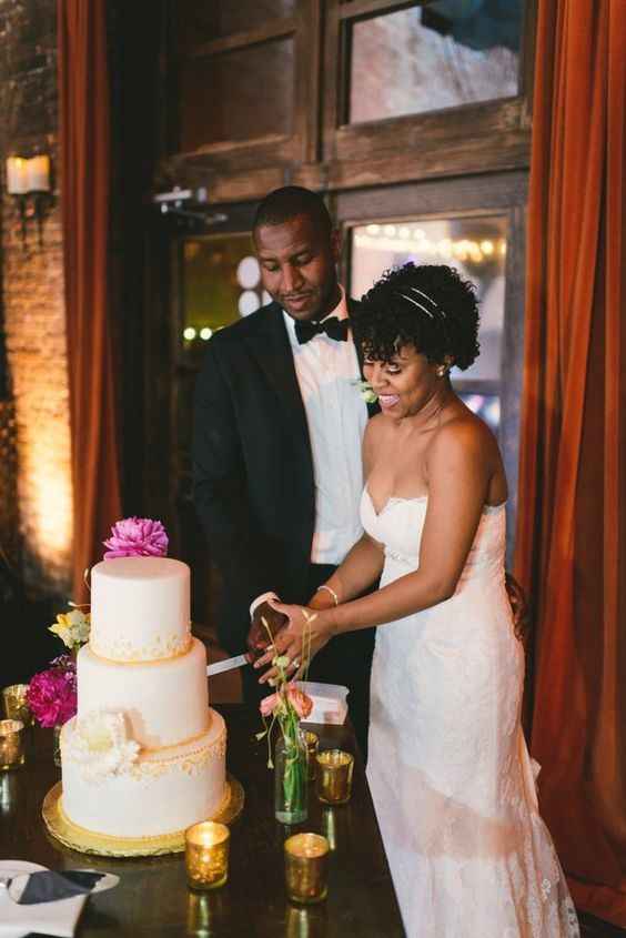 Couple Cutting Cake