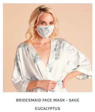 Dusty blue bridesmaid masks - 1