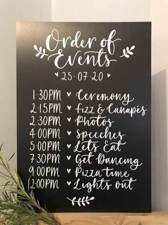 Wedding times - 1