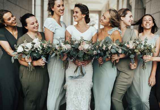 Sage Bridesmaid Dresses - 2