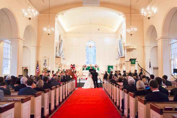 Church Wedding With Red Carpet - 1