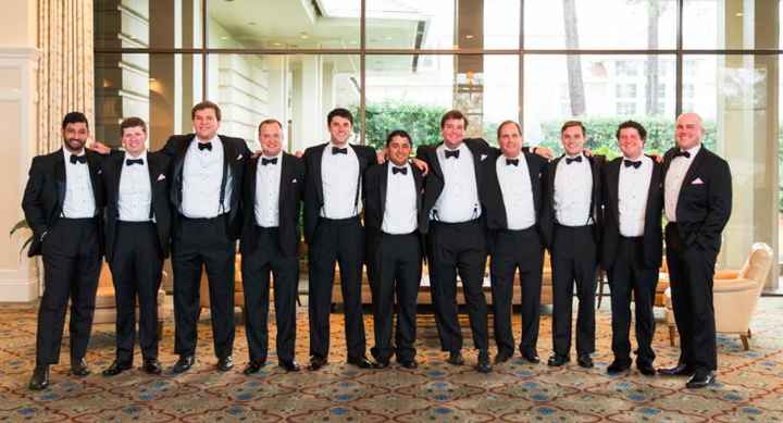 Groomsmen wearing different brand black suits? Does anyone have pics like this? - 1