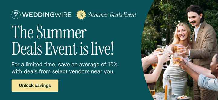 Check out WeddingWire's Summer Deals Event! 💸 - 1