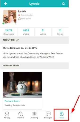 Click on Ideas in the bottom nav