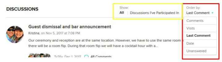 Discussion Sort Order