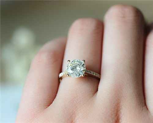 One Carat Solitaire Engagement Ring - Paula – Moissanite Rings