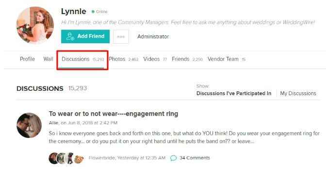 Desktop - My Discussions & Discussions I've Participated in