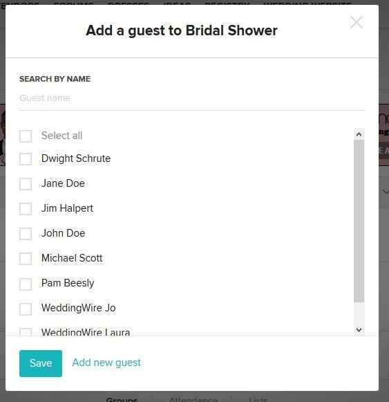 Add Guests to Other Events