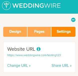 Wedding Website URL