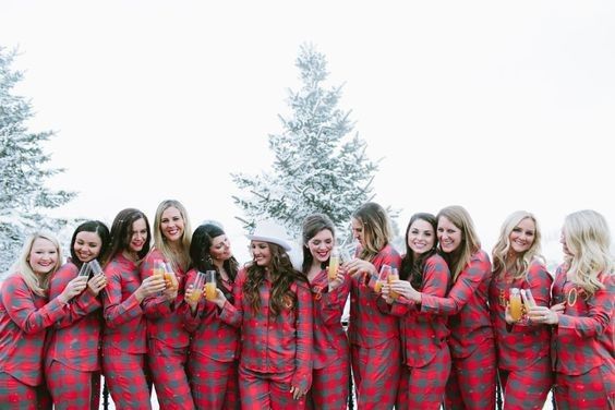 WeddingWire Winter Games: Matching PJs vs. Matching Robes 1