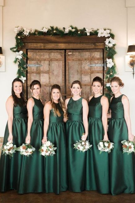 WeddingWire Winter Games: Bridesmaids Dresses - Red, Green, or Something Sparkly? 2