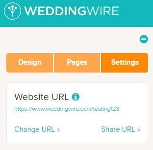 Share Wedding Website URL