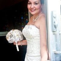 I have to have one of these!!! Brooch Bouquet with lots of BLING!