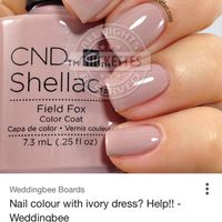 Nail color with cream/ivory dress