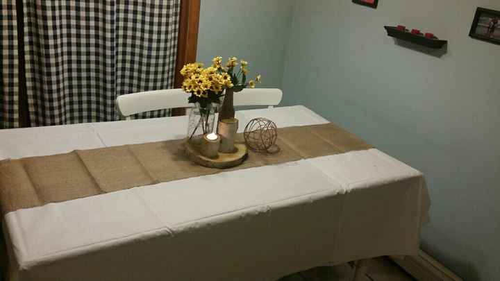 Centerpiece and table mock up!