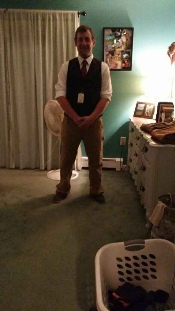 Casual groom and groomsmen attire