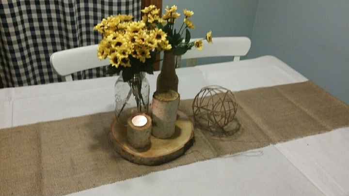 Centerpiece and table mock up!