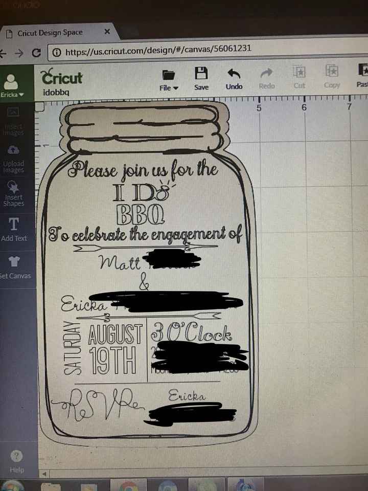 Cricut engagement invites!