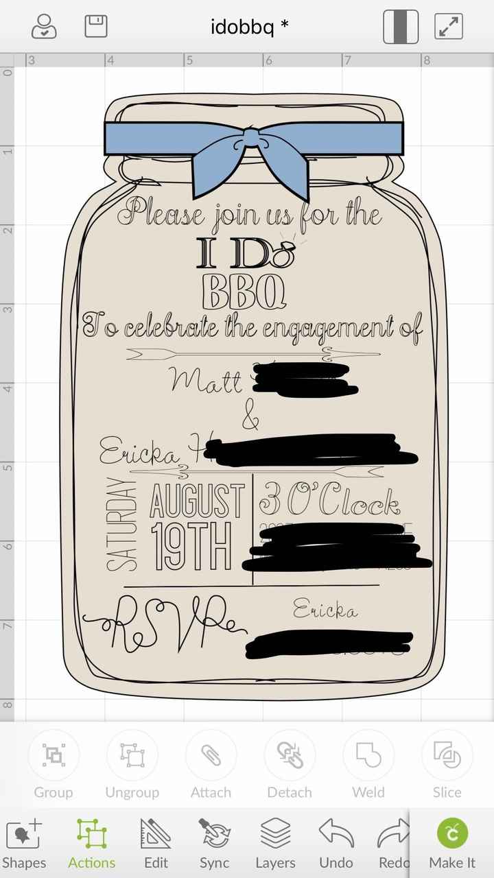 Cricut engagement invites!