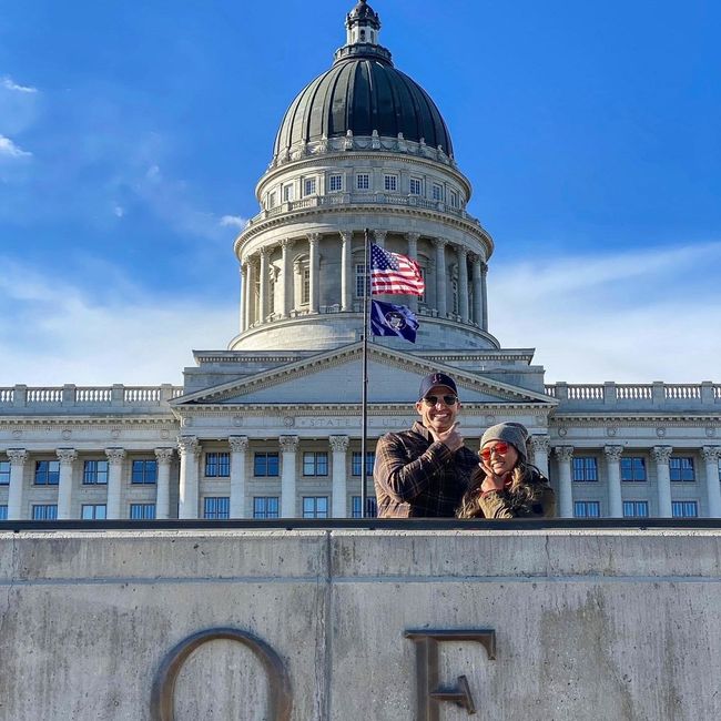 Us at the Utah State Capitol Building!