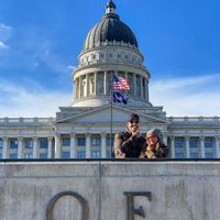 Us at the Utah State Capitol Building!