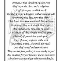 Is there a polite way to ask for GIFT CARDS/CASH??