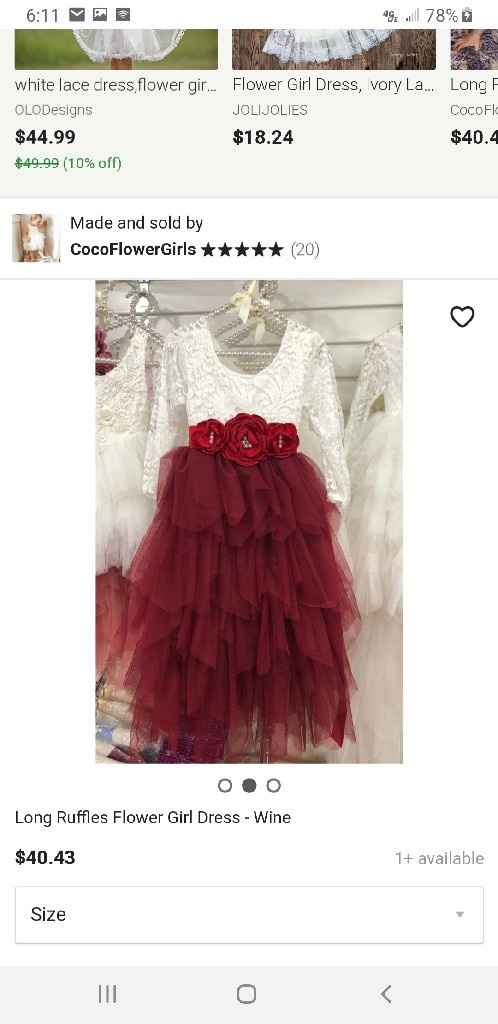 Show me your flower girl dress and ideas. - 2