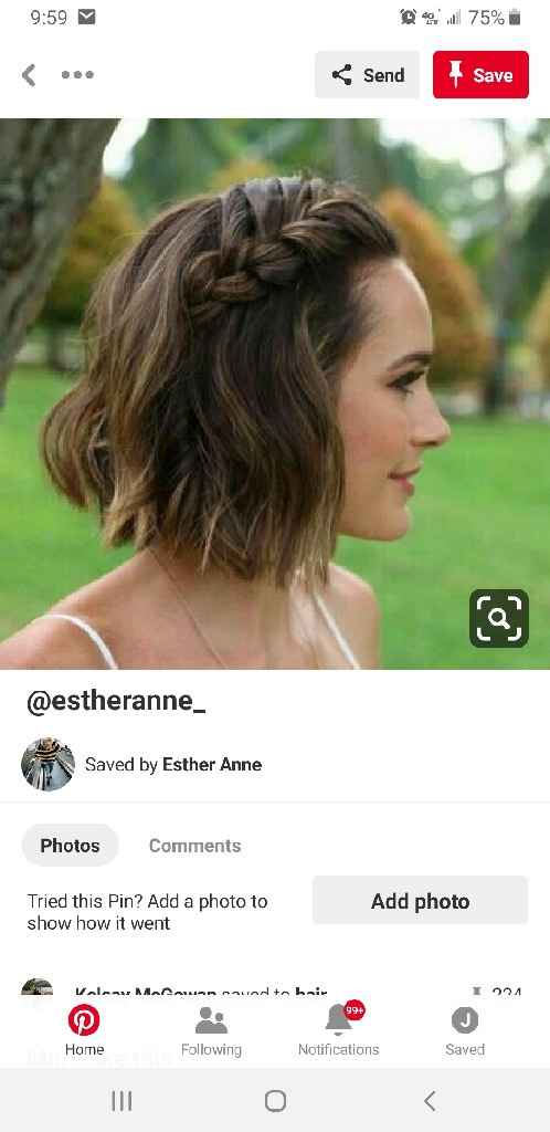 diy makeup and chin-length hair (older bride) - 1