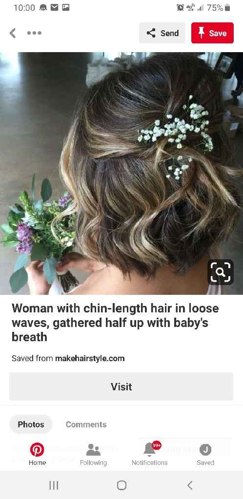 diy makeup and chin-length hair (older bride) - 2