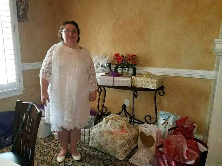 What did you wear to your bridal shower and rehearsal dinner? - 1