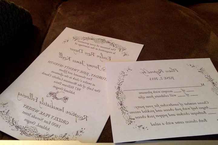 What wedding things did you accomplish this weekend?
