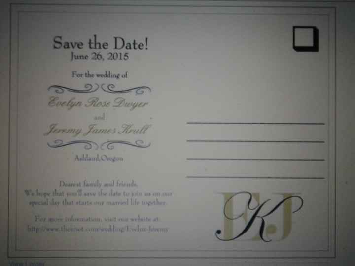 The back of my save the dates?