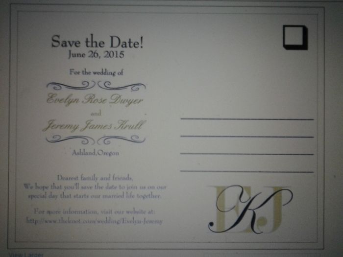 The back of my save the dates?