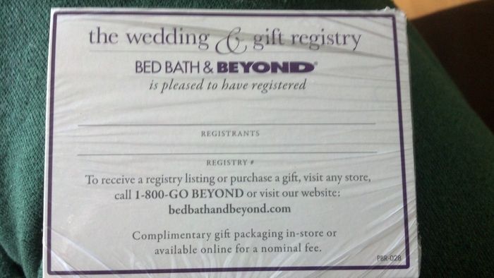 I thought that registry inserts for invites were..... bad