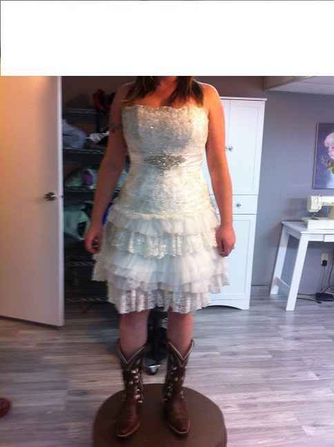 Its done. My dress is cut in half..
